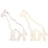 4Pcs  Animal Theme Happy Birthday Acrylic Wood Cake Topper Giraffe Cake Toppers