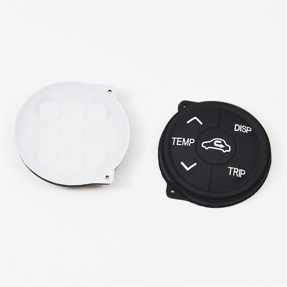 1Pair Steering Wheel Black Rubber Button Cushion For Toyota Prius 2011-2015