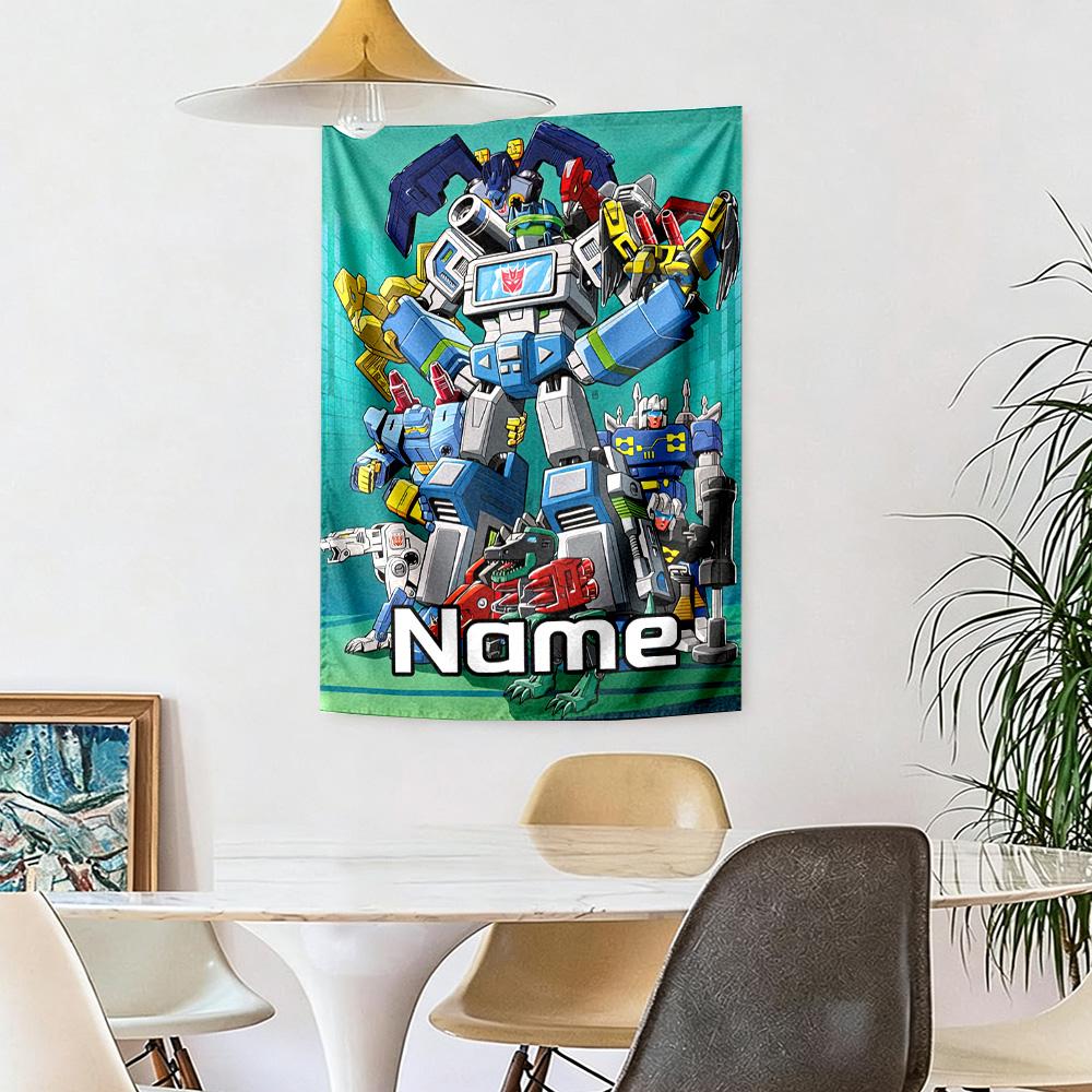 Love Transformers Custom Your Name Wall Decor Tapestry Art For Pet Memorial Birthdaywedding Party Backdrop Family Gift