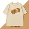 Кошачий Хлеб Буханка Смешные Графические Футболки Печатные Хлопковые Футболки с Коротким Рукавом Модные Летние Футболки с Круглым Воротником Мужская Одежда