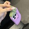 Чехол для iPhone 14 Pro Мультяшное Яйцо с Улыбкой Баклажан Мягкий Силиконовый Чехол для Телефона