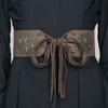 Leopard Print West Cowboy Waist Belt Trouser Decoration Pu Waistbands Splicing Rings Belt  Daily