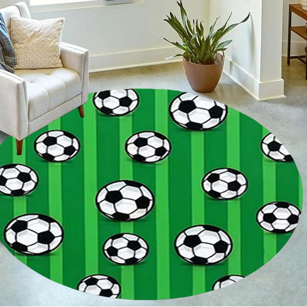 1pc Soccer Ball rug home carpet non slip design for office decor gift living room bedroom