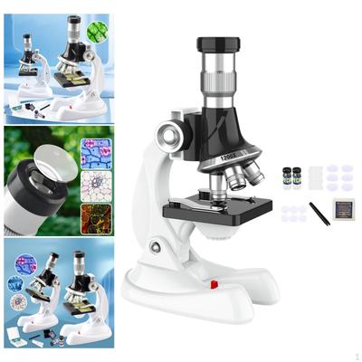 Детский микроскоп 1200x, развивающие игрушки, наборы научных стволов для мальчиков и девочек в возрасте от 3 лет