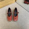 Модные женские бархатные туфли на плоской подошве с квадратным носком, мягкие балетки, женские повседневные балетки, классические женские туфли