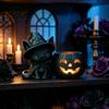 Стакан для свечи-таблетки 'Лицо призрака' Хэллоуин Черная кошка Тыква Подсвечник, 3D-печатный держатель для светодиодной свечи-таблетки 'Ведьма' со стаканом, Жуткий декор для стола