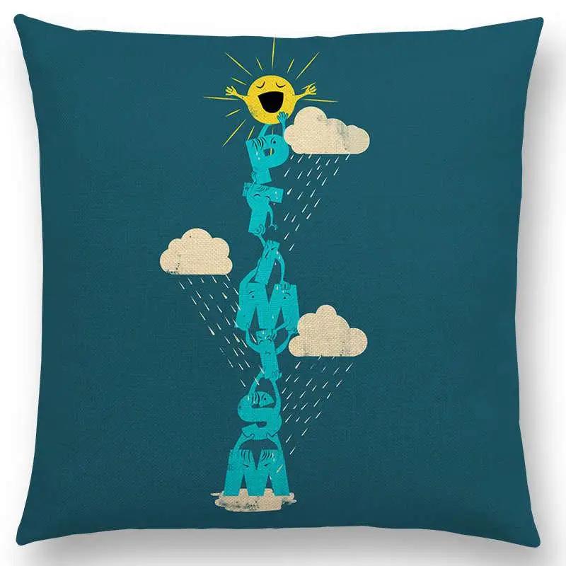 Latest Magical World Unknown Loch Ness  Colorful Pure Curiosity Cushion Cover Sofa Throw Pillow Case Big Octopus Zombie