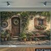 2D Country Lane Floral Portrait Photo Backdrop