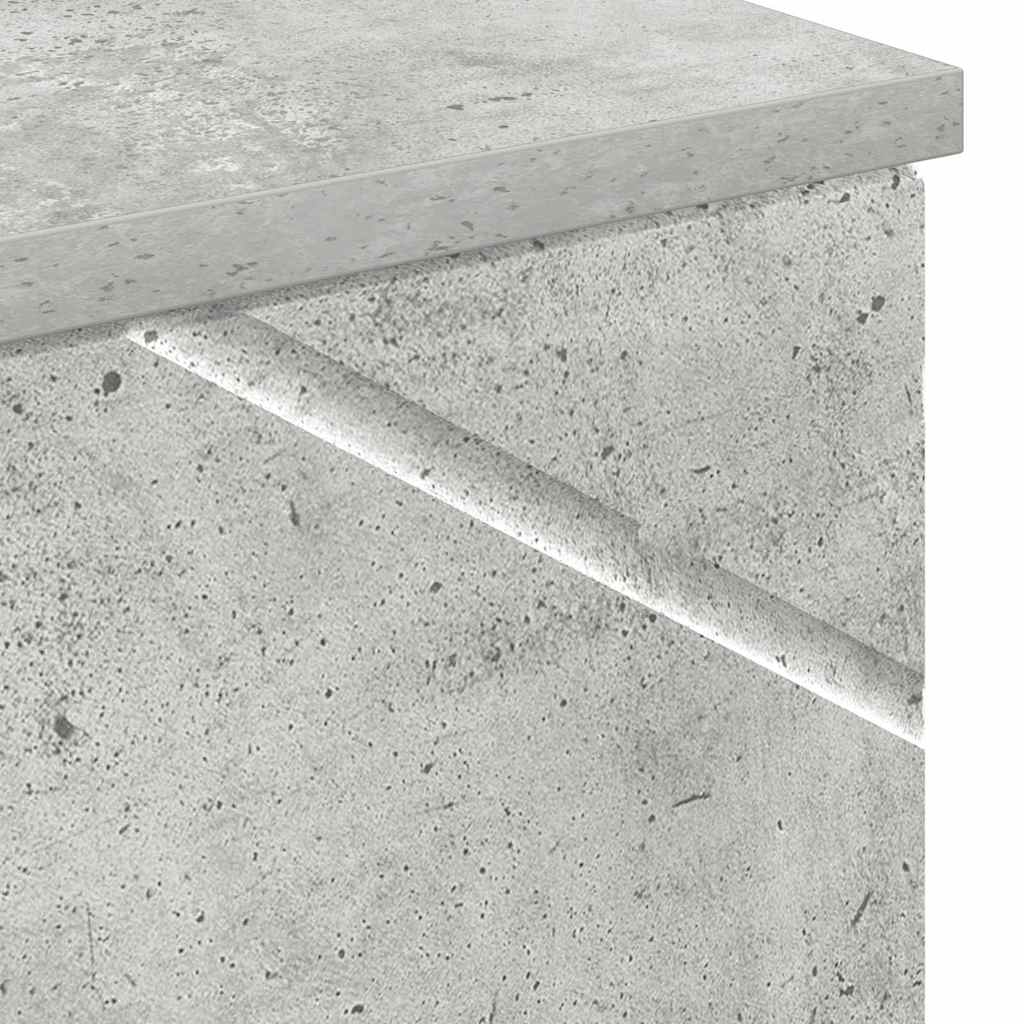 Bathroom Cabinet with Storage Concrete Grey 30 x 35 x 192 cm