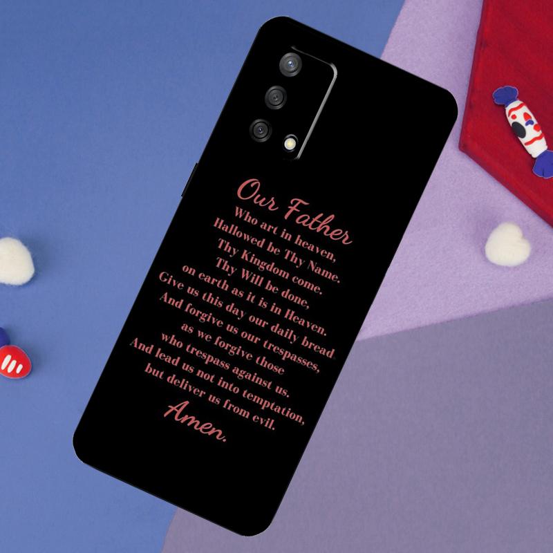 Christianity Lord Prayer Case For Oppo A78 A18 A38 A74 A94 A54 A58 A98 A80 A60 A40 A96 A76 A16 A15 A17 A57 A5 A6 Pro