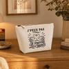 Trousse Beige J’peux pas je préfère les Cygnes J'peux pas minimaliste | Trousse de Toilette en Coton 3 L avec Zip Métal et Fond