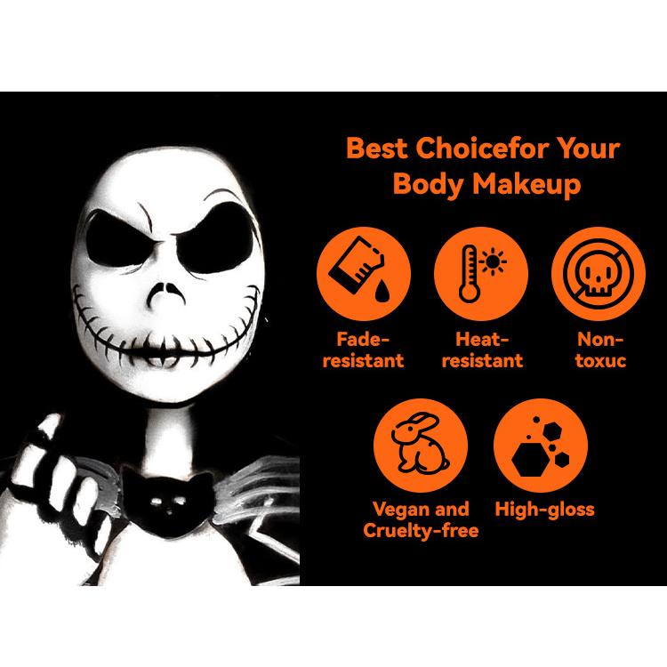 Painting Cream Waterfpoof Long Lasting High Pigmented Body Face Paint Stick Body Art Makeup Cream Created Halloween Vampire Zombie Skull Face Makeup
