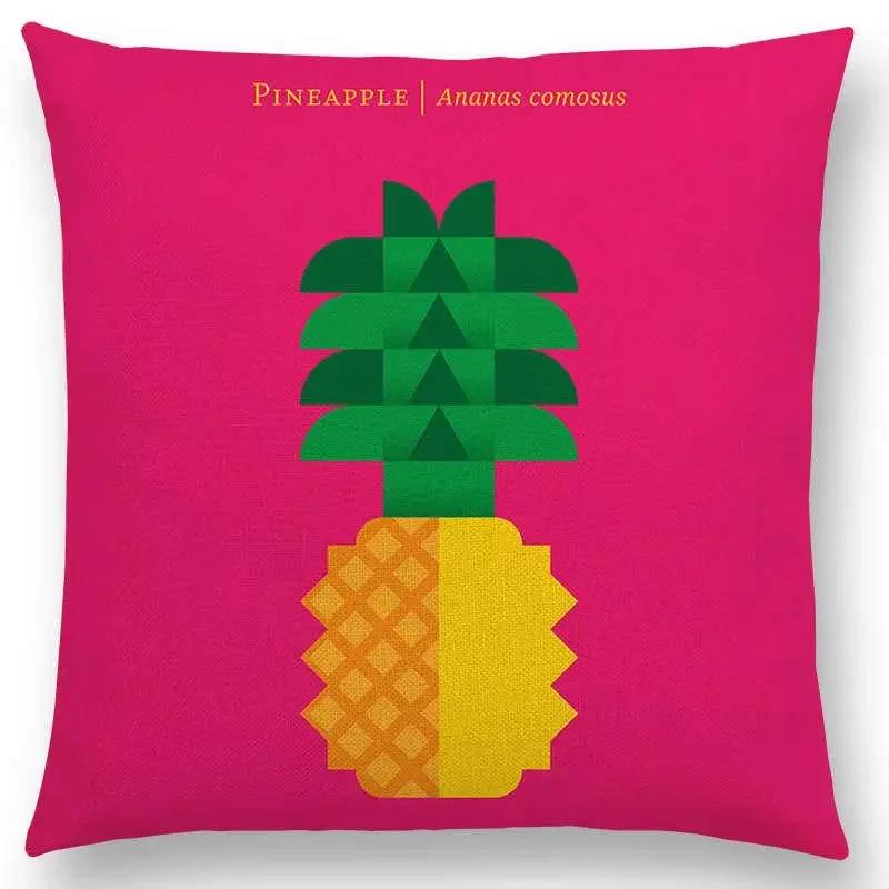 Прекрасные фрукты овощи наволочка лимон ананас авокадо ежевика лук свекла огурец наволочка на диванную подушку