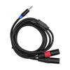 3.5mm Stereo Male Audio Converter Cable Gold Plating Male To Dual XLR Connector  CD Player