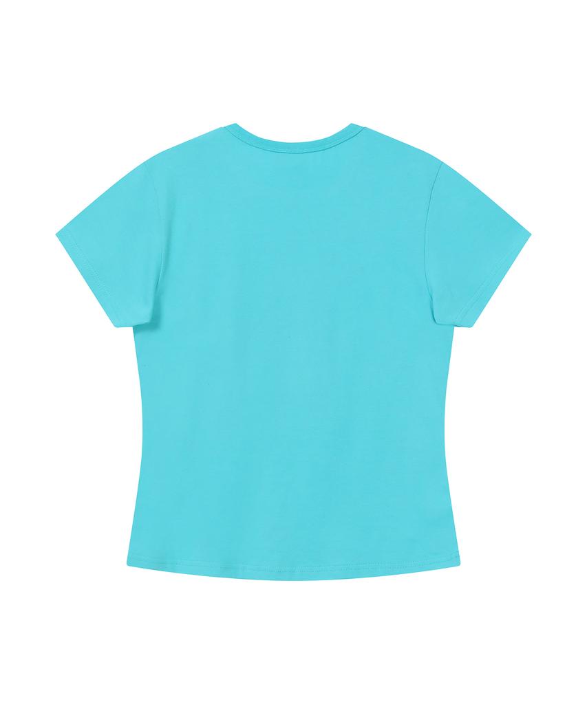 BAUF 3 Logo Dot Slim Fit T-Shirt [Mint Blue]
