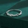 Trend Hollow Out Lock Couple Ring For Women Genuine S925 Silver Diamond Crystal Engagement Valentine's Day Gift Jewelry