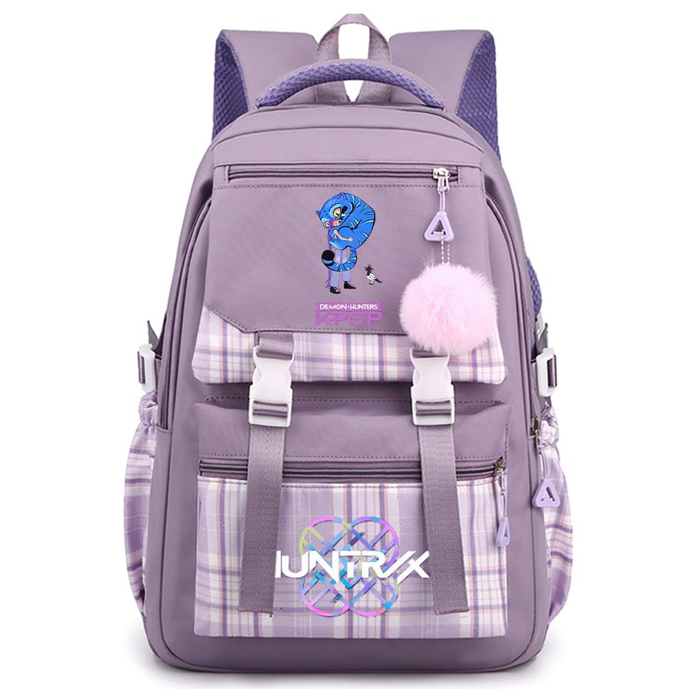 Cartoon Anime K-Pop Demon Hunters Printed Large Capacity Backpack for Teenger Student Bookbag Girl Boy Schoolbag Bookbag Women Waterproof Travel Bag