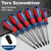 Torx Screwdriver Set Magnetic CR-V Alloy Steel T8 T10 T15 T20 T25 T27 T30 T40 Star Screwdriver Set for Electronics Auto Repair 4