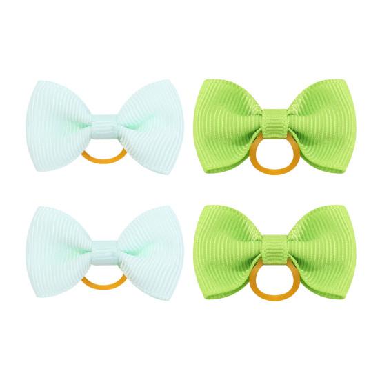 Puppy Dog Hair Bows with Rubber Bands Handmade Small Bowknot Dog Hair Accessories Pet Grooming Supplies
