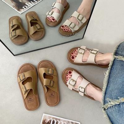 Женские летние полушлепанцы на плоской подошве, новая пляжная обувь, обувь для рыбалки, повседневные крутые шлепанцы