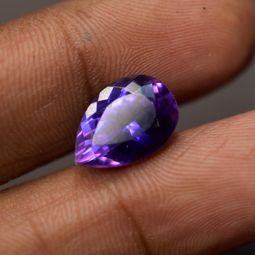 Purple Pink Sapphire Natural 6.95 Ct Pear Certified Beautiful Ceylon Gemstone