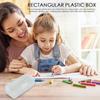 Пластиковый пенал с застежкой, большая вместительная коробка для хранения, школьные канцелярские принадлежности