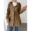 Autumn and Winter Hooded Solid Color Cardigan Button Long Sleeved Casual Fleece Jacket
