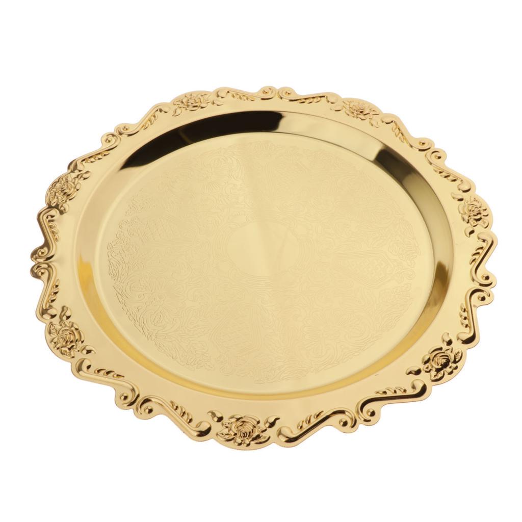 Сервировочная тарелка для десерта, золотое блюдо, витрина с фруктами, товары для дня рождения, 20 см