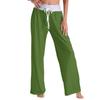 Women's Fashion Casual Comfortable Pajama Pants Printed Drawstring Wide Leg Pants Trousers