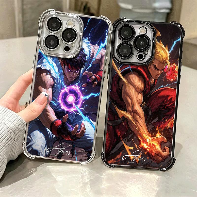 Мягкий чехол S-Street F-Fighters для iPhone 15 16 17 Air 14 Pro Max 16E Plus 13 12 Mini С покрытием Защита от падения Fundas