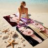 1PC Custom Name "Modern Beauty Portraits" Beach Towel Highly Absorbent And Sand-Resistant Towel for Swimming, Pool, Yoga, And Travel Lightweight