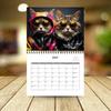 Календарь с кошками на 2025 год, спиральный переплет, еженедельный ежемесячный планировщик расписания для дома, офиса, жизни