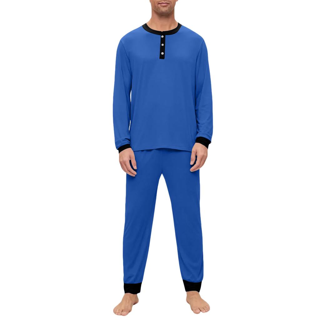 Men's Pajama Set, Long Sleeve And Long Pants, Two-piece Set