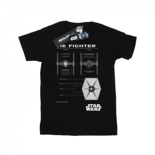 STAR WARS Mens TIE Fighter Blueprint T-Shirt