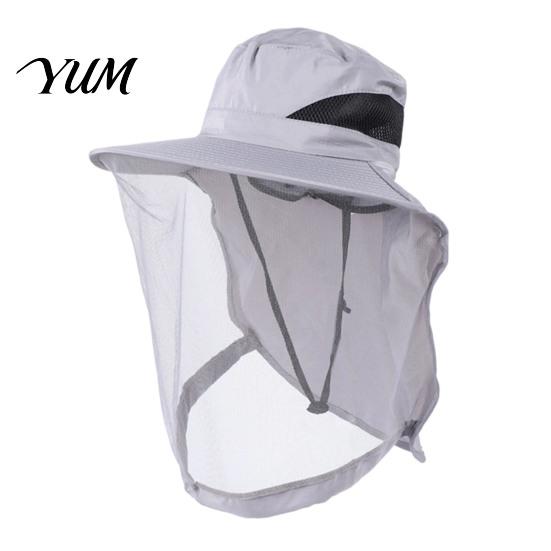 Full Coverage Bee Veil Hat for Beekeeping Sun with Mosquito Net, Face Protection Wide Brim Fishing Anti Hat, Breathable UV Farming Outdoor Gardening