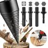 Firewood Drill Bit Set Heavy Duty Wood Log Splitter Detachable Electric Drills Screw Cone Driver Tool Firewood Prep Tool for Splitting Woods