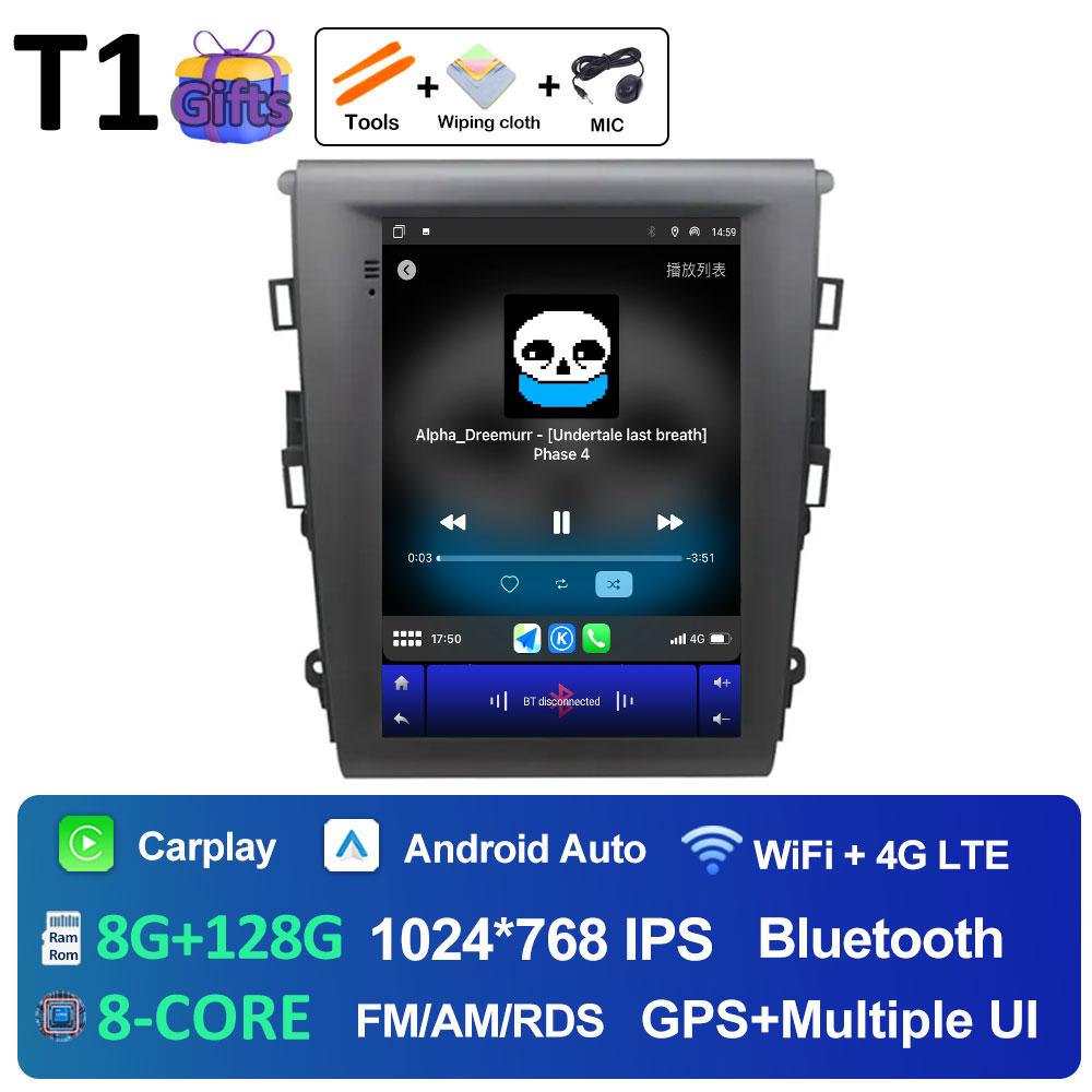 Смарт-система Android 14 для Ford Mondeo Fusion MK5 2013 2014 2015 2016 2017 2018 DSP Стерео Автомагнитола Вентилятор охлаждения Сенсорный экран