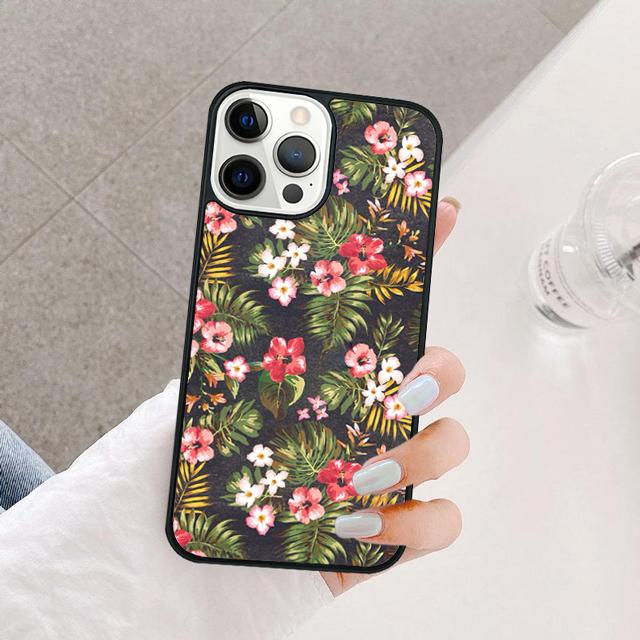 Ретро Тропические Цветочные Цветы Чехол Для iPhone 17 Air 15 16 14 13 12 Pro Max 11 Pro Max Plus Чехол Для Телефона Coque
