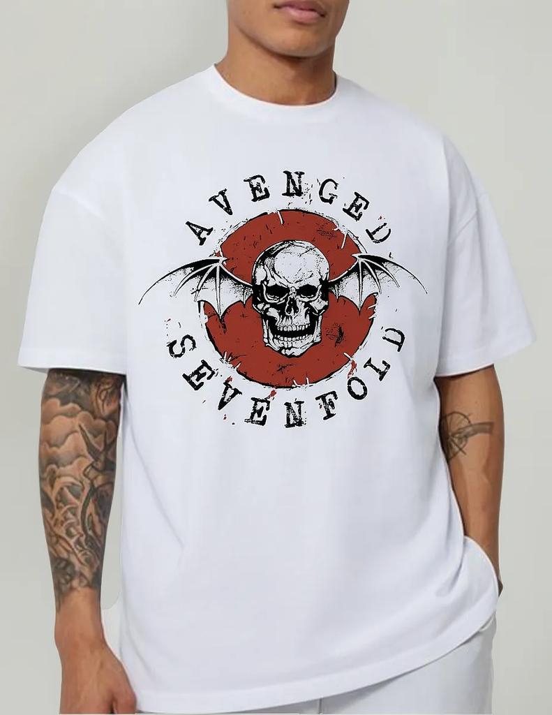 Avenged SEVENFOLD Основана в 1999 году Футболка группы A7X Металлическая одежда для группы Хип-хоп футболка Высококачественный хлопок Мужская женская одежда Унисекс Топы