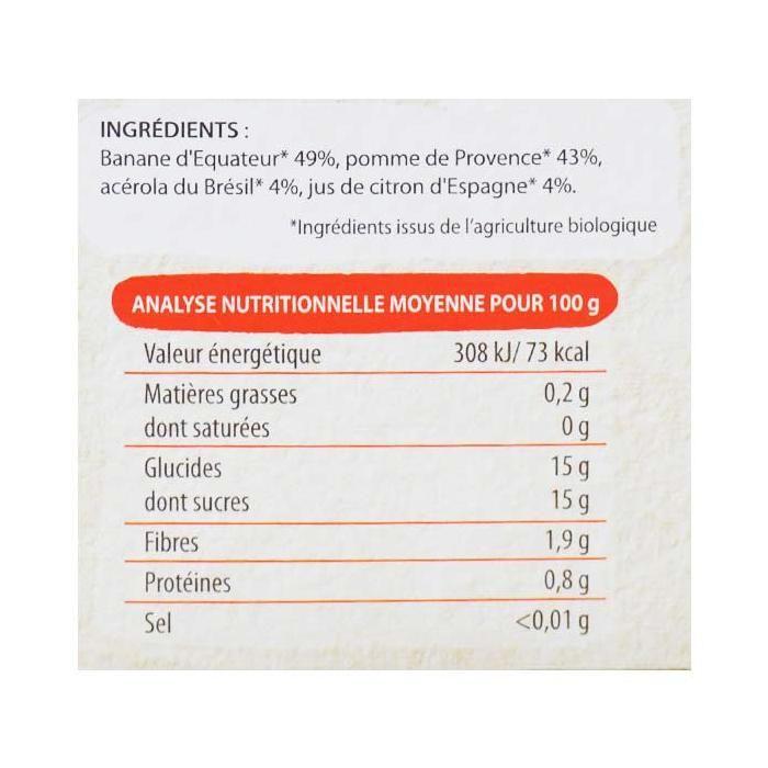 Vitabio - Cool Fruits Banane Pomme - Bio - Etui Carton - 12x90g