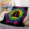 Flower of Life and Dature Stramonium Datura Flannel Warm Soft Fashion Blanket Plush Sofa Bed Throw for Picnic