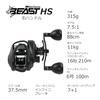 Abu Garcia Катушка для спиннинга Beast LP Beast 300 с высоким передаточным числом, низкопрофильная, для басса, морской рыбы, монстров, большая