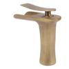 Bathroom Sink Faucet Antique Single Span Brass Waterfall Under Counter Basin Mixer Tap for Cold and