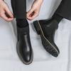 Модная осенне-зимняя деловая мужская обувь до щиколотки, европейско-американская повседневная легкая удобная брендовая обувь челси, социальные ботинки, размер 38-46