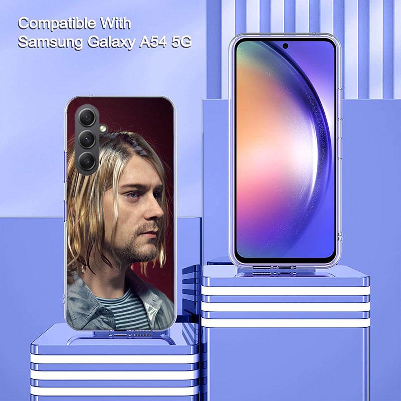 Ретро Чехол для телефона Курта Кобейна для Samsung A17 A37 A57 A07 A16 A26 A36 A56 A06 A02S A12 A22 A32 A52S A04S A14 A24 A34 A54 A