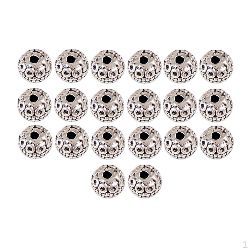 Круглые бусины из 20 штук для DIY браслета и ожерелья с разъемом-прокладкой, подвеска