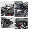 1:24 Модель мускул-кара из сплава Dodge Charger Литая под давлением и игрушечные металлические транспортные средства Модель спортивного автомобиля Симуляция Звук и свет Детский подарок