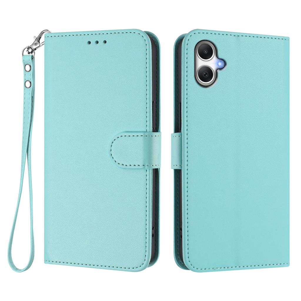 Кожаный чехол-кошелек с подставкой и ремешком на запястье для Samsung Galaxy A06 4G/Galaxy A06 5G