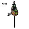 Halloween Garden Decorations Outdoor Solar Witch Cauldron Stake Light, Resin Glowing Pathway Fairy Tale Scene Decor Lamp, Waterproof Lawn for