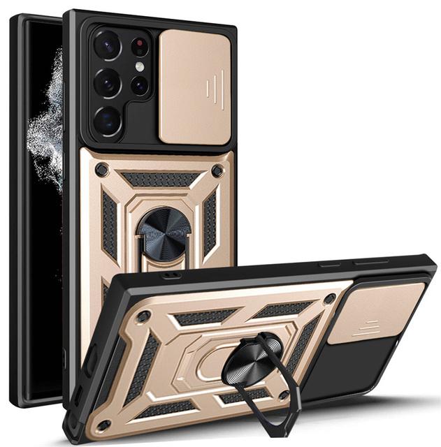 For Samsung Galaxy S22 Ultra Case Shockproof Armor Phone Case For Samsung S20 S21 Fe Plus Note 20 Ultra Magnetic Ring Back Cover